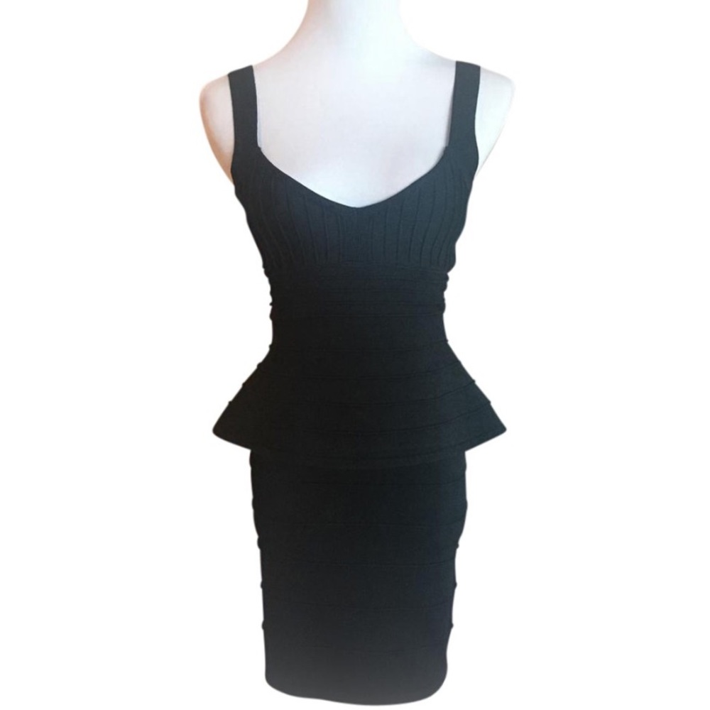 Sexy Bandage Peplum Mini Dress